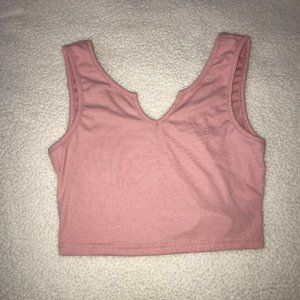 Pink Cropped Tank Top